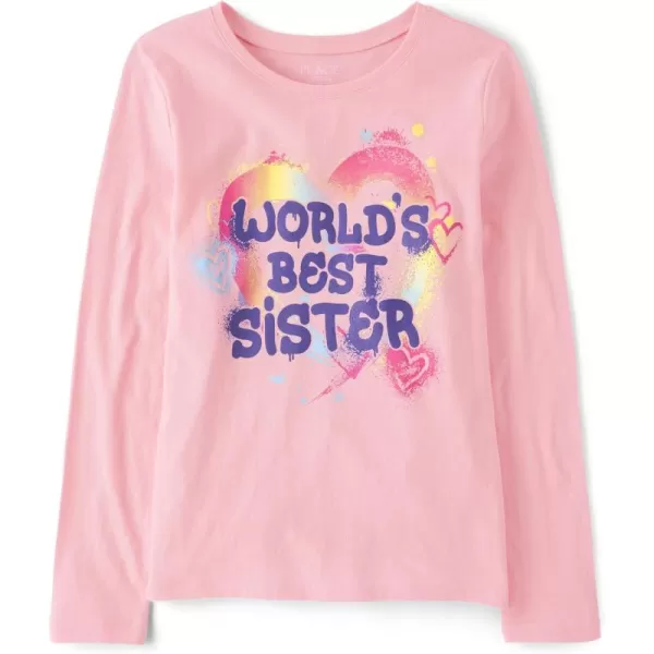 The Children's Place girls Flower Unicorn Long Sleeve Graphic Tee