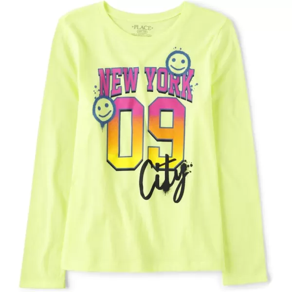 The Children's Place girls Flower Unicorn Long Sleeve Graphic Tee
