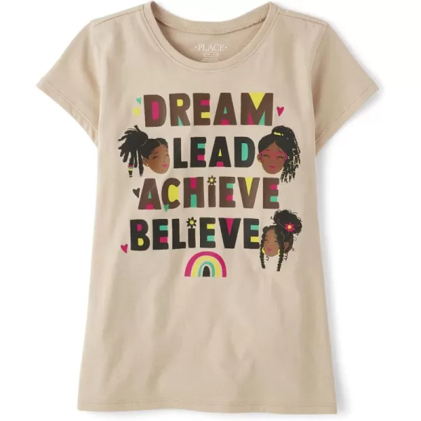 The Children's Place girls Happy Face Short Sleeve Graphic T Shirt
