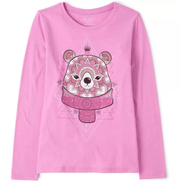 The Children's Place girls Long Sleeve Animal Graphic T shirt