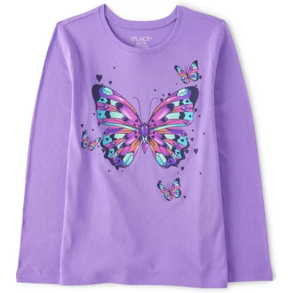 The Children's Place girls Long Sleeve Animal Graphic T shirt