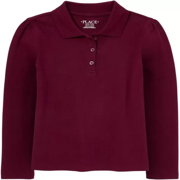 The Children's Place girls Long Sleeve Pique Polo