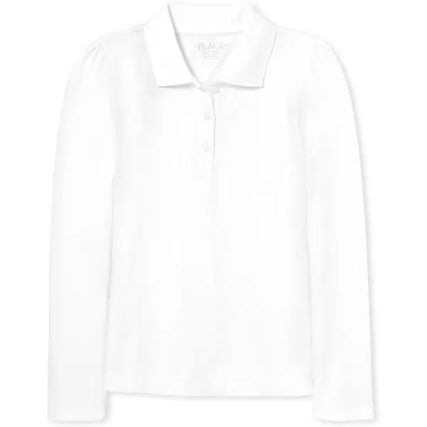 The Children's Place girls Long Sleeve Pique Polo
