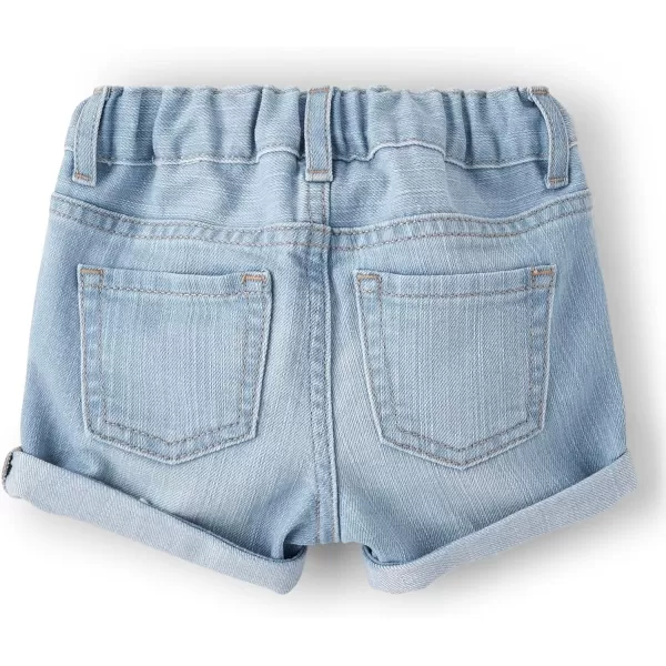 The Children's Place Baby Girls' and Toddler Jean Midi Shorts, Lily Wash