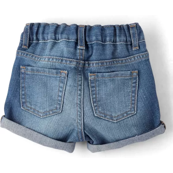 The Children's Place Baby Girls' and Toddler Jean Midi Shorts, Lily Wash
