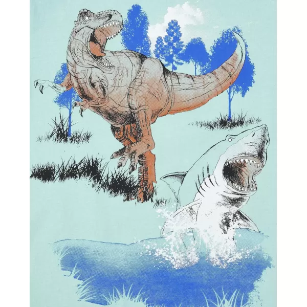 The Children's Place Boys' Dino Short Sleeve Graphic T-Shirts,multipacks