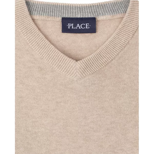 The Children's Place Boys' Long Sleeve Cotton V-Neck Sweater