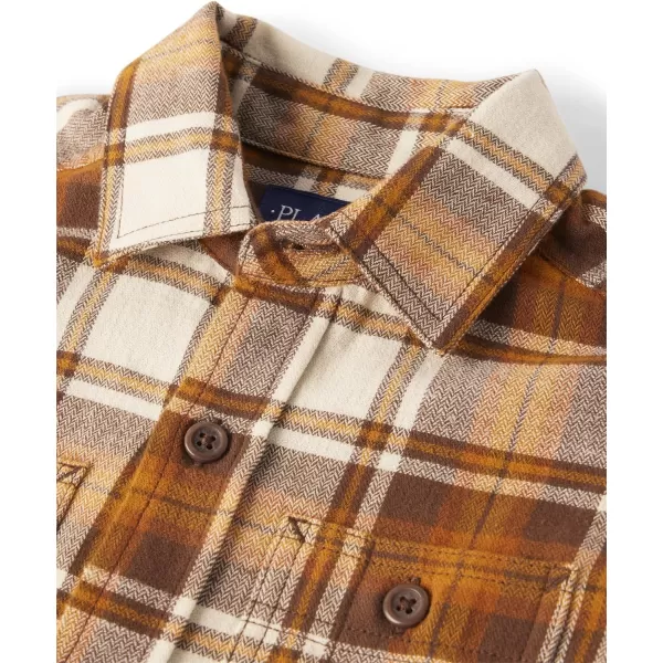 The Children's Place Boys' Long Sleeve Plaid Flannel Button Up Shirt
