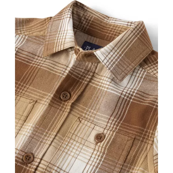 The Children's Place Boys' Long Sleeve Plaid Flannel Button Up Shirt