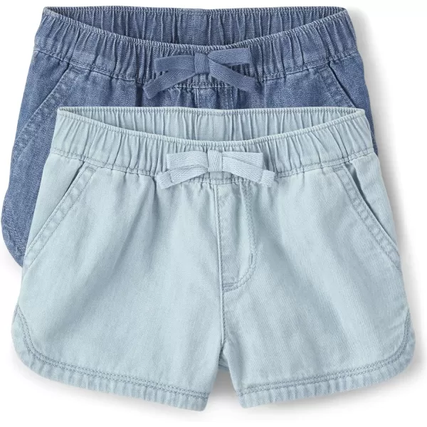 The Children's Place baby-girls And Toddler Pull on Chambray Shorts