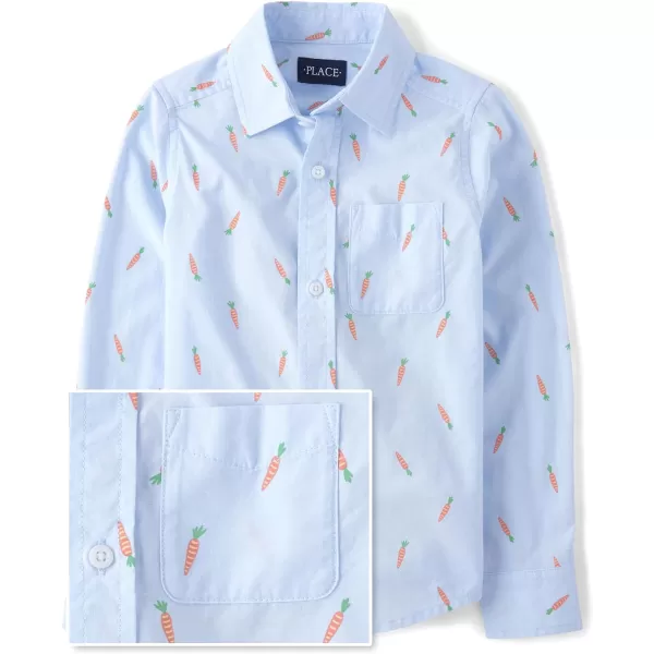 The Children's Place girls Long Sleeve Button Down Shirts