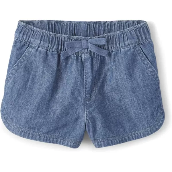 The Children's Place Baby-Girls and Toddler Pull On Chambray Shorts