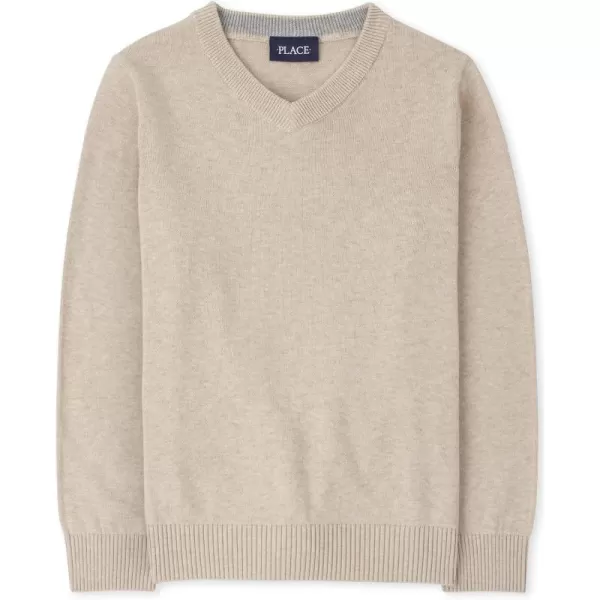 The Children's Place Boys' Long Sleeve Cotton V-Neck Sweater