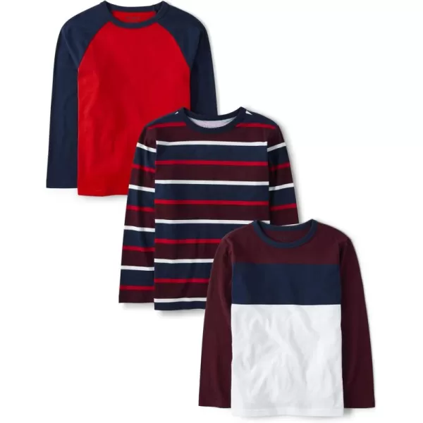 The Children's Place Boys' Long Sleeve Knit Shirts 3-Pack