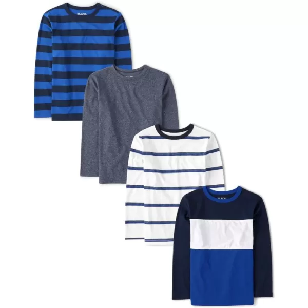 The Children's Place Boys' Long Sleeve Knit Shirts 4-Pack