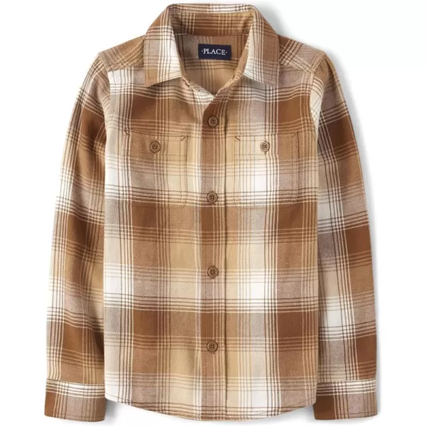 The Children's Place Boys' Long Sleeve Plaid Flannel Button Up Shirt