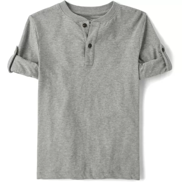The Children's Place Boys' Long Sleeve Rolled Cuff Henley Shirt