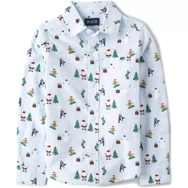 The Children's Place Men's Long Sleeve Button Up Shirt