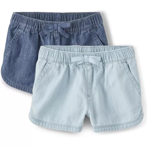 The Children's Place baby-girls And Toddler Pull on Chambray Shorts