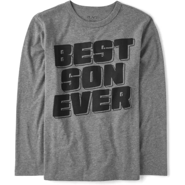 The Children's Place boys Best Son Ever Graphic Long Sleeve T Shirt