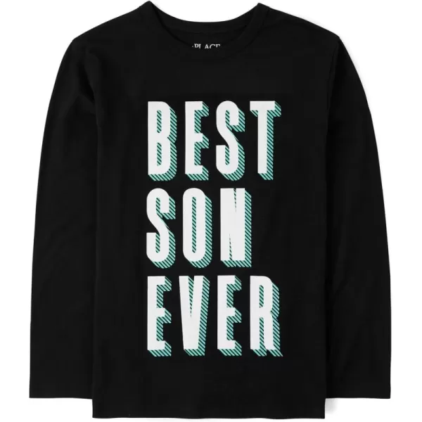 The Children's Place boys Best Son Ever Graphic Long Sleeve T Shirt
