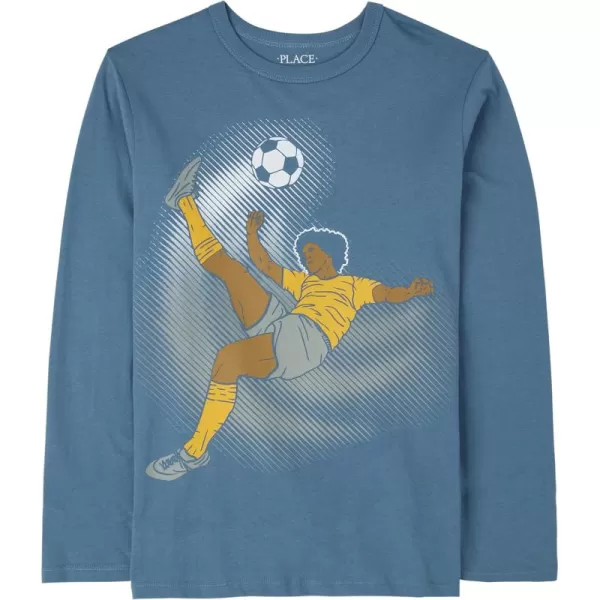 The Children's Place boys Goal! Graphic Long Sleeve T Shirt