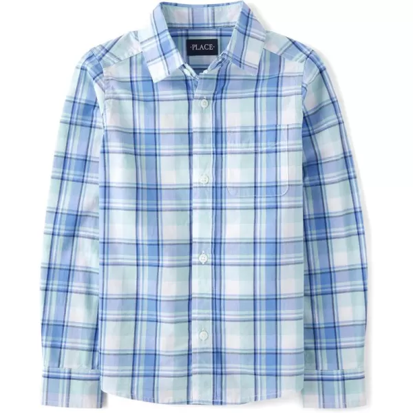 The Children's Place girls Long Sleeve Button Down Shirts