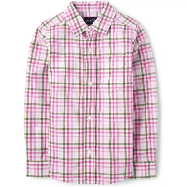 The Children's Place girls Long Sleeve Button Down Shirts