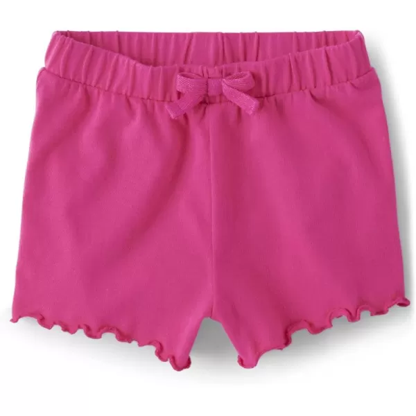 The Children's Place Baby Toddler Girls Lettuce Edge Shorts