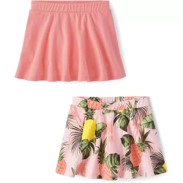 The Children's Place Baby Toddler Girls Pull on Everyday Skorts 2 Pack