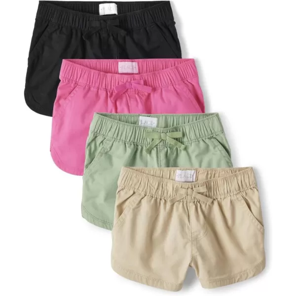 The Children's Place Girls' Twill Pull on Shorts