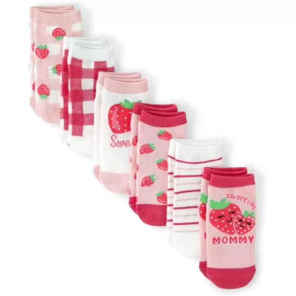 The Children's Place baby girls Strawberry Ankle Socks