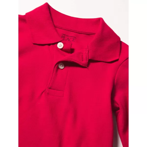 The Children's Place boys Long Sleeve Pique Polo