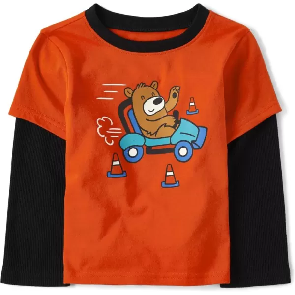 The Children's Place Baby Boys' and Toddler Layered Long Sleeve T-Shirt