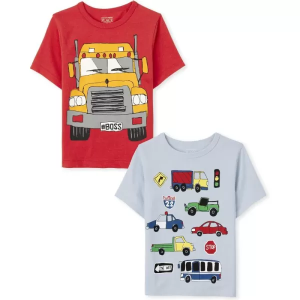 The Children's Place baby boys Short Sleeve Graphic T Shirt 2 Pack