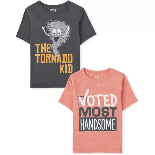 The Children's Place baby boys Short Sleeve Graphic T Shirt 2 Pack