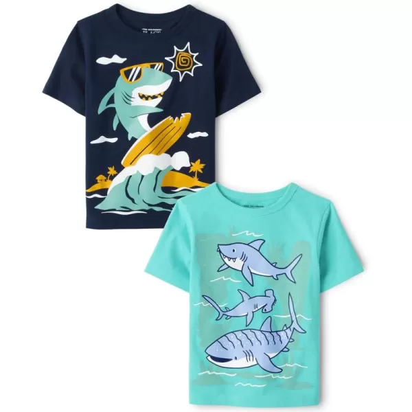 The Children's Place baby boys Short Sleeve Graphic T Shirt 2 Pack