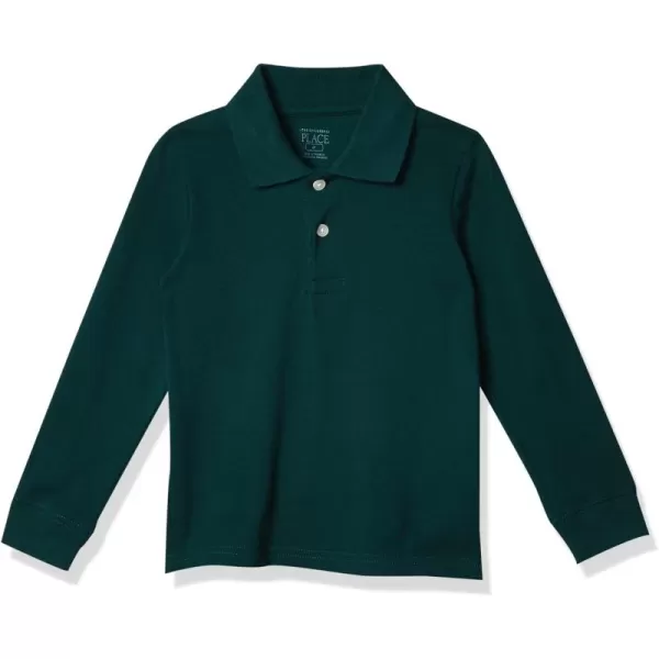 The Children's Place boys Long Sleeve Pique Polo