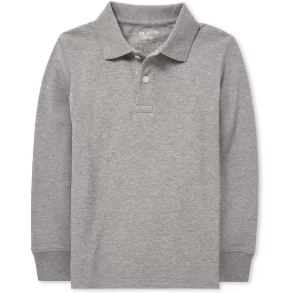 The Children's Place boys Long Sleeve Pique Polo