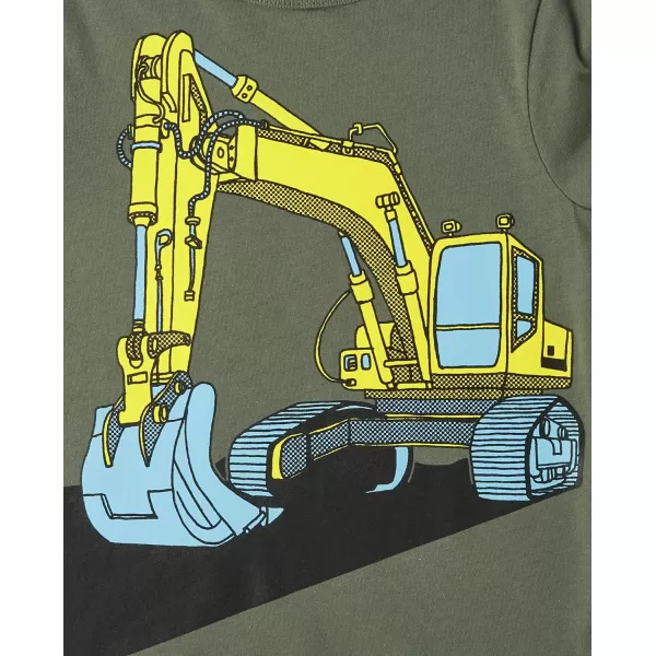 The Children's Place baby boys Construction Vehicle Short Sleeve Graphic T shirt