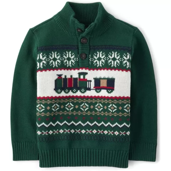 The Children's Place Baby Boys' and Toddler Long Sleeve Holiday Sweater
