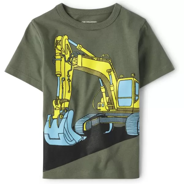 The Children's Place baby boys Construction Vehicle Short Sleeve Graphic T shirt
