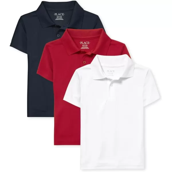 The Children's Place Boys Multipack Short Sleeve Performance Polos