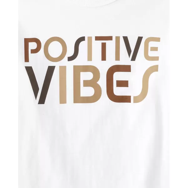 The Children's Place boys Positive Vibes Graphic Short Sleeve Tee