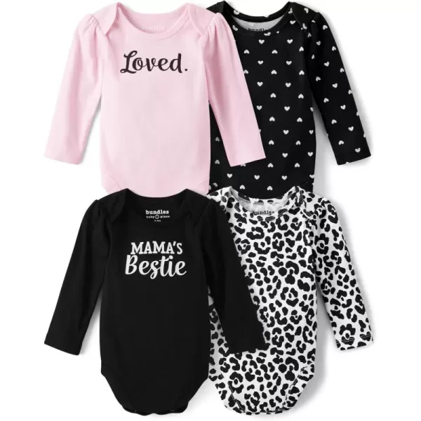 The Children's Place Baby Girl's and Newborn Long Sleeve Bodysuits