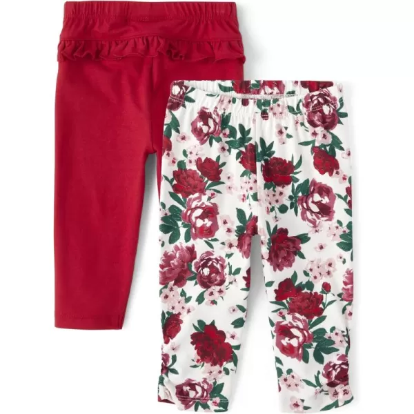 The Children's Place Baby Girls' and Newborn Ruffle Pull-on Pants 2-Pack