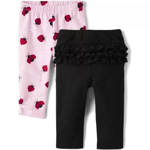The Children's Place Baby Girls' and Newborn Ruffle Pull-on Pants