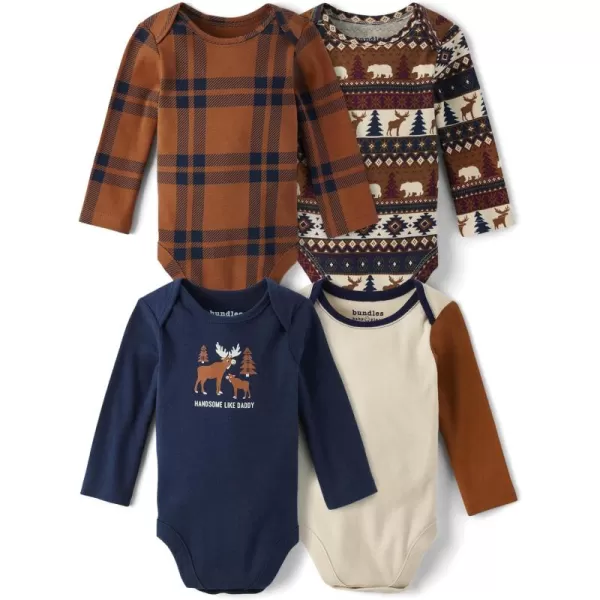 The Children's Place baby-boys And Newborn Long Sleeve Bodysuits 4-pack