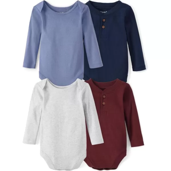 The Children's Place baby-boys And Newborn Long Sleeve Bodysuits 4-pack