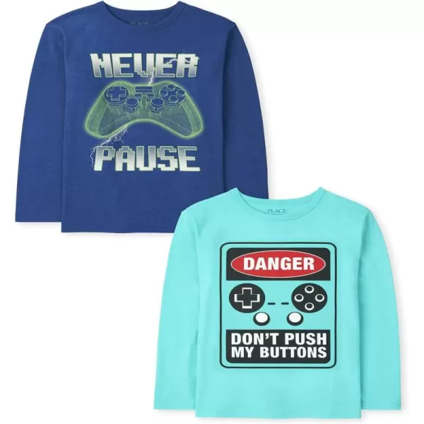 The Children's Place boys Classic Gamer And Game Boss Tee 2 Pack